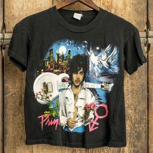 * NOT FOR SALE* DISO MADEWORN PRINCE CROP SHIRT, SIZE SMALL